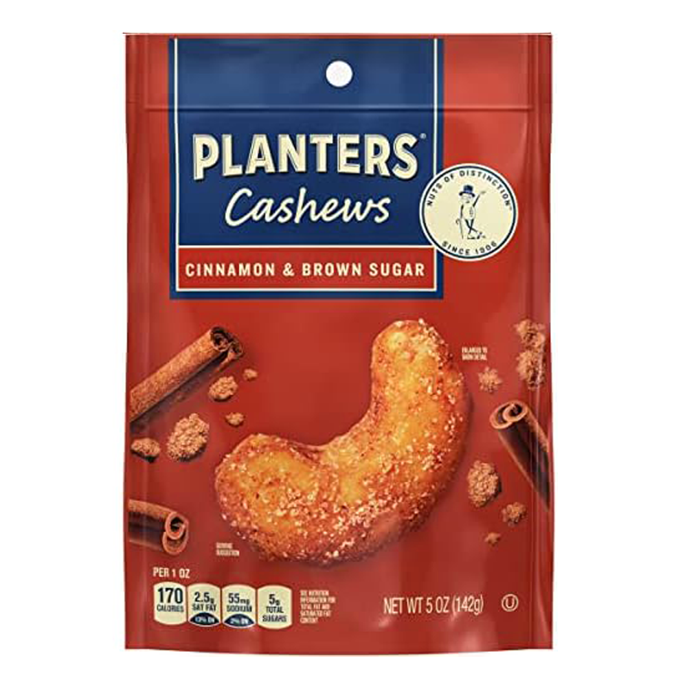 Dry Roasted Cashews with Cinnamon – 5oz (142gr)